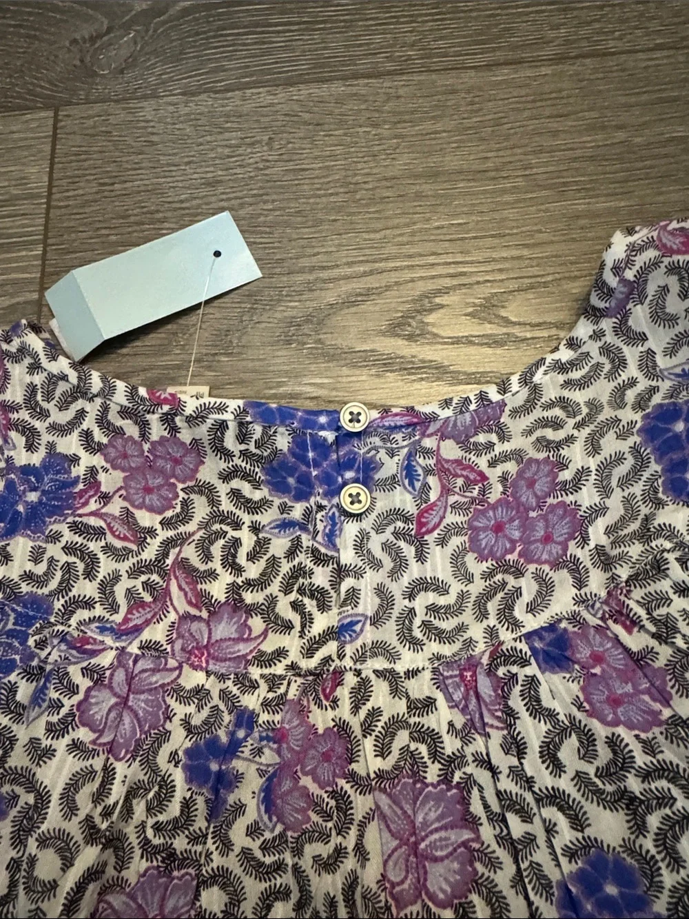LOFT Floral Mix Top - Purple & Blue